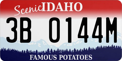 ID license plate 3B0144M