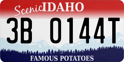 ID license plate 3B0144T