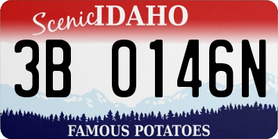 ID license plate 3B0146N