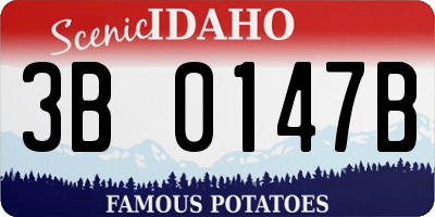 ID license plate 3B0147B