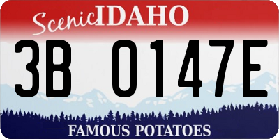 ID license plate 3B0147E