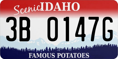 ID license plate 3B0147G