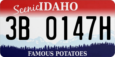 ID license plate 3B0147H