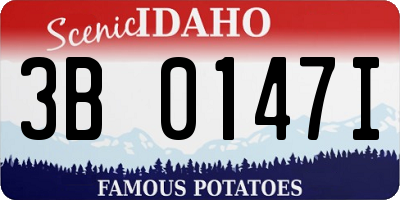 ID license plate 3B0147I