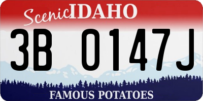 ID license plate 3B0147J