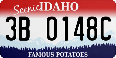 ID license plate 3B0148C