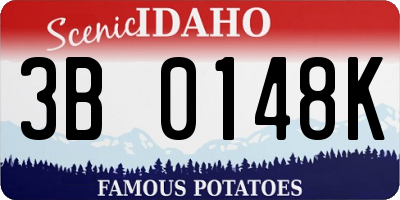 ID license plate 3B0148K