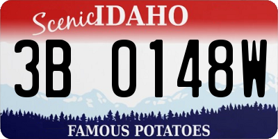 ID license plate 3B0148W