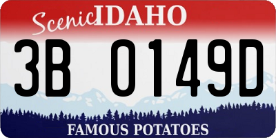 ID license plate 3B0149D