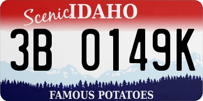 ID license plate 3B0149K