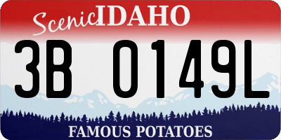 ID license plate 3B0149L