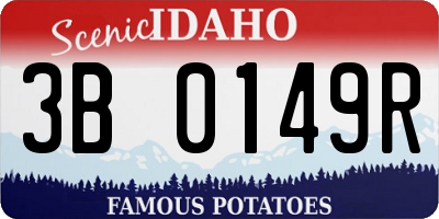 ID license plate 3B0149R