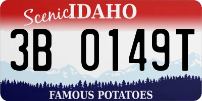 ID license plate 3B0149T