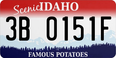 ID license plate 3B0151F