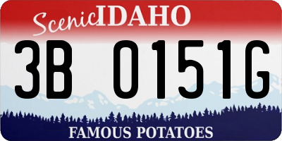 ID license plate 3B0151G