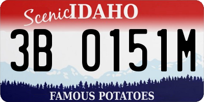 ID license plate 3B0151M
