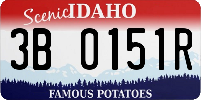 ID license plate 3B0151R