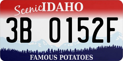 ID license plate 3B0152F