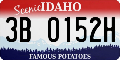 ID license plate 3B0152H