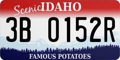 ID license plate 3B0152R