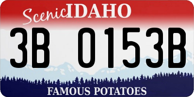 ID license plate 3B0153B