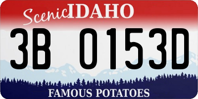 ID license plate 3B0153D