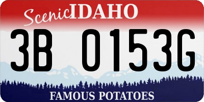 ID license plate 3B0153G