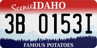 ID license plate 3B0153I