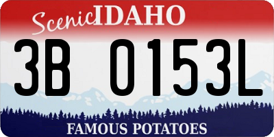 ID license plate 3B0153L