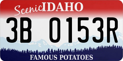 ID license plate 3B0153R