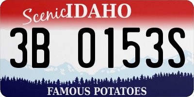 ID license plate 3B0153S