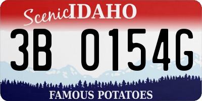 ID license plate 3B0154G