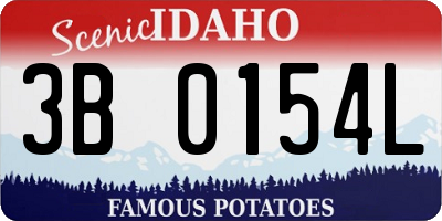 ID license plate 3B0154L