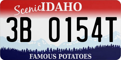 ID license plate 3B0154T