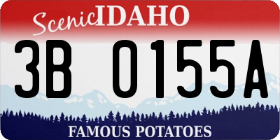 ID license plate 3B0155A