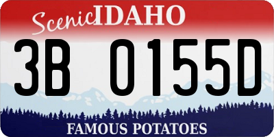 ID license plate 3B0155D