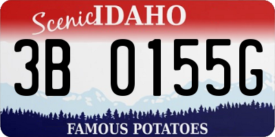 ID license plate 3B0155G