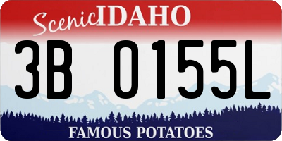 ID license plate 3B0155L
