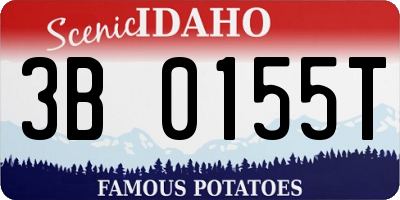 ID license plate 3B0155T