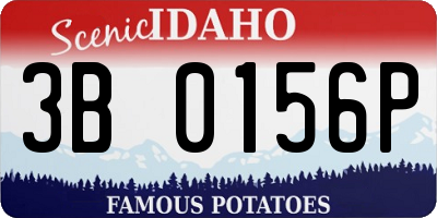 ID license plate 3B0156P