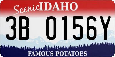 ID license plate 3B0156Y