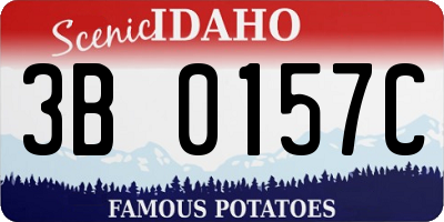 ID license plate 3B0157C