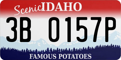 ID license plate 3B0157P