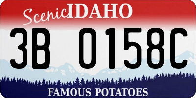 ID license plate 3B0158C