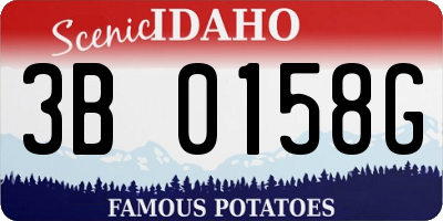 ID license plate 3B0158G