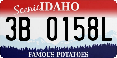 ID license plate 3B0158L