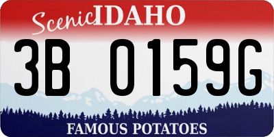 ID license plate 3B0159G