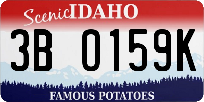 ID license plate 3B0159K