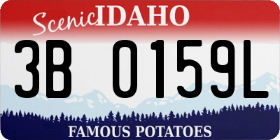 ID license plate 3B0159L