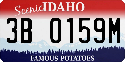 ID license plate 3B0159M